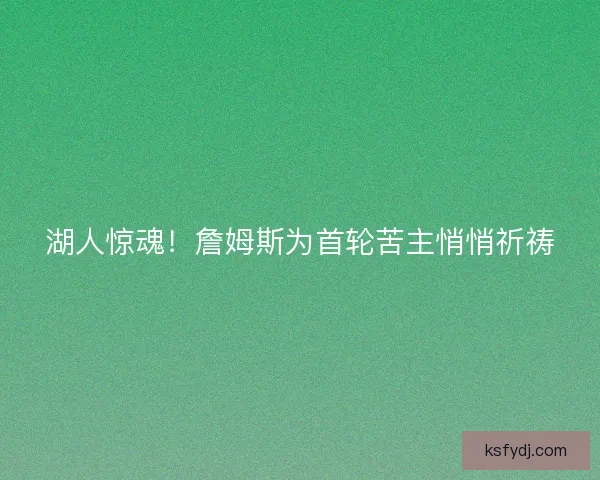 湖人惊魂！詹姆斯为首轮苦主悄悄祈祷
